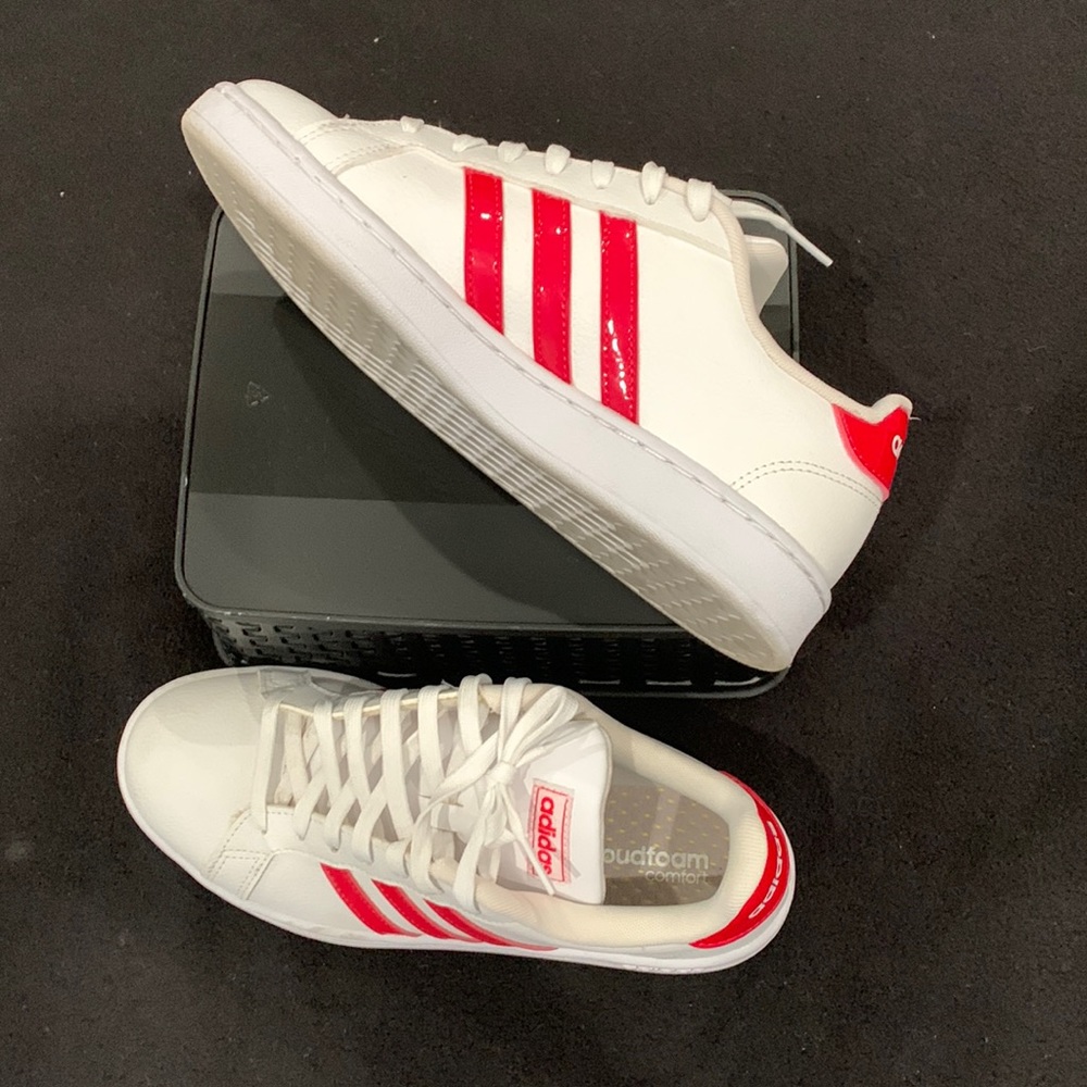 Adidas Grand Court White/Active Pink
